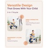image:imageKRIDDO 2 in 1 Kids Tricycles Age 18 Month to 3 Years EVA Wheels Upgraded Gift Trikes for Toddlers 2 to 3 Year Old with Push Handle and Duck Bell PinkEva Wheelblue