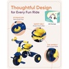 image:imageKRIDDO 2 in 1 Kids Tricycles Age 18 Month to 3 Years EVA Wheels Upgraded Gift Trikes for Toddlers 2 to 3 Year Old with Push Handle and Duck Bell PinkEva Wheelblue