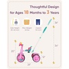 image:imageKRIDDO 2 in 1 Kids Tricycles Age 18 Month to 3 Years EVA Wheels Upgraded Gift Trikes for Toddlers 2 to 3 Year Old with Push Handle and Duck Bell PinkEva Wheelpink