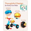 image:imageKRIDDO 2 in 1 Kids Tricycles Age 18 Month to 3 Years EVA Wheels Upgraded Gift Trikes for Toddlers 2 to 3 Year Old with Push Handle and Duck Bell PinkLight Blue