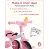 image:imageKRIDDO 2 in 1 Kids Tricycles Age 18 Month to 3 Years EVA Wheels Upgraded Gift Trikes for Toddlers 2 to 3 Year Old with Push Handle and Duck Bell PinkLight Pink