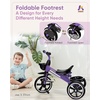image:imageKRIDDO 2in1 Toddler Tricycle for Ages 18 Months to 5 Years Old  Extended Push Handle for Effortless Push Gift Trike for Toddler 3 to 5 Year Kids Tricycle with Foldable Front Footrest PinkPurple