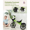 image:imageKRIDDO 2in1 Toddler Tricycle for Ages 18 Months to 5 Years Old  Extended Push Handle for Effortless Push Gift Trike for Toddler 3 to 5 Year Kids Tricycle with Foldable Front Footrest PinkGreen
