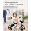image:imageKRIDDO 2in1 Toddler Tricycle for Ages 18 Months to 5 Years Old  Extended Push Handle for Effortless Push Gift Trike for Toddler 3 to 5 Year Kids Tricycle with Foldable Front Footrest PinkWhite