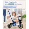 image:imageKRIDDO 2in1 Toddler Tricycle for Ages 18 Months to 5 Years Old  Extended Push Handle for Effortless Push Gift Trike for Toddler 3 to 5 Year Kids Tricycle with Foldable Front Footrest PinkBlue