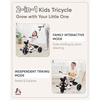 image:imageKRIDDO 2in1 Toddler Tricycle for Ages 18 Months to 5 Years Old  Extended Push Handle for Effortless Push Gift Trike for Toddler 3 to 5 Year Kids Tricycle with Foldable Front Footrest PinkWhite