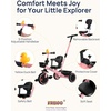 image:imageKRIDDO 2in1 Tricycle for Toddlers 155 Years Push Tricycle with Parent Steering amp Detachable Handle 9Stage Adjustable Handlebar Toddler Trike with Safety Belt Clutch Pedals amp Dual Baskets GNPink