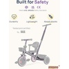 image:imageKRIDDO 2in1 Tricycle for Toddlers 155 Years Push Tricycle with Parent Steering amp Detachable Handle 9Stage Adjustable Handlebar Toddler Trike with Safety Belt Clutch Pedals amp Dual Baskets GNPink