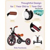 image:imageKRIDDO Kids 12 Inch Tricycle With Puncture Free Wheels Front Light Adjustable Seat  Gift for 25 Year Olds BlueBlack