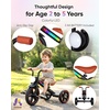 image:imageKRIDDO Kids 12 Inch Tricycle With Puncture Free Wheels Front Light Adjustable Seat  Gift for 25 Year Olds BlueBlack Led