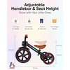 image:imageKRIDDO Kids 12 Inch Tricycle With Puncture Free Wheels Front Light Adjustable Seat  Gift for 25 Year Olds BlueBlack Led