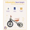 image:imageKRIDDO Kids 12 Inch Tricycle With Puncture Free Wheels Front Light Adjustable Seat  Gift for 25 Year Olds BlueCement Grey