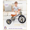 image:imageKRIDDO Kids 12 Inch Tricycle With Puncture Free Wheels Front Light Adjustable Seat  Gift for 25 Year Olds BlueCement Grey
