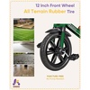 image:imageKRIDDO Kids 12 Inch Tricycle With Puncture Free Wheels Front Light Adjustable Seat  Gift for 25 Year Olds BlueGreen