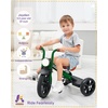 image:imageKRIDDO Kids 12 Inch Tricycle With Puncture Free Wheels Front Light Adjustable Seat  Gift for 25 Year Olds BlueGreen