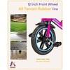 image:imageKRIDDO Kids 12 Inch Tricycle With Puncture Free Wheels Front Light Adjustable Seat  Gift for 25 Year Olds BluePink