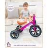 image:imageKRIDDO Kids 12 Inch Tricycle With Puncture Free Wheels Front Light Adjustable Seat  Gift for 25 Year Olds BluePink