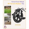 image:imageKRIDDO Kids 12 Inch Tricycle With Puncture Free Wheels Front Light Adjustable Seat  Gift for 25 Year Olds BlueWhite