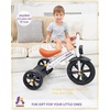 image:imageKRIDDO Kids 12 Inch Tricycle With Puncture Free Wheels Front Light Adjustable Seat  Gift for 25 Year Olds BlueWhite