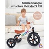 image:imageKRIDDO Kids 12 Inch Tricycle With Puncture Free Wheels Front Light Adjustable Seat  Gift for 25 Year Olds BlueWhite Led