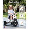 image:imageKRIDDO Kids 12 Inch Tricycle With Puncture Free Wheels Front Light Adjustable Seat  Gift for 25 Year Olds BlueWhite Led