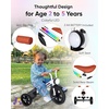 image:imageKRIDDO Kids 12 Inch Tricycle With Puncture Free Wheels Front Light Adjustable Seat  Gift for 25 Year Olds BlueWhite Led