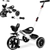image:imageKRIDDO 2in1 Toddler Tricycle for Ages 18 Months to 5 Years Old  Extended Push Handle for Effortless Push Gift Trike for Toddler 3 to 5 Year Kids Tricycle with Foldable Front Footrest PinkWhite