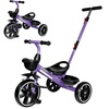 image:imageKRIDDO 2in1 Toddler Tricycle for Ages 18 Months to 5 Years Old  Extended Push Handle for Effortless Push Gift Trike for Toddler 3 to 5 Year Kids Tricycle with Foldable Front Footrest PinkPurple