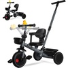 image:imageKRIDDO 2in1 Tricycle for Toddlers 155 Years Push Tricycle with Parent Steering amp Detachable Handle 9Stage Adjustable Handlebar Toddler Trike with Safety Belt Clutch Pedals amp Dual Baskets GNGrey