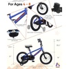 image:imageKRIDDO 1416 Inch Kids Bike for Ages 38 Boys and Girls Bicycle with Removable Training Wheels Bicycle for Kids with Hand Brake amp Coaster Brake Adjustable Height DIY Name PlateBlue