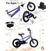 image:imageKRIDDO 1416 Inch Kids Bike for Ages 38 Boys and Girls Bicycle with Removable Training Wheels Bicycle for Kids with Hand Brake amp Coaster Brake Adjustable Height DIY Name PlateBlue