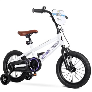 image:imageKRIDDO 1416 Inch Kids Bike for Ages 38 Boys and Girls Bicycle with Removable Training Wheels Bicycle for Kids with Hand Brake amp Coaster Brake Adjustable Height DIY Name PlateWhite